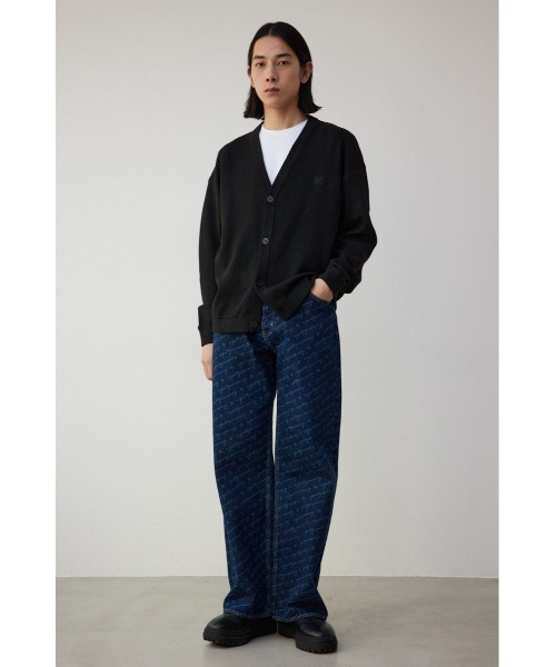 AZUL by moussy（アズールバイマウジー）の「バックロゴジャガードカーディガン（カーディガン/ボレロ・メンズ・ホワイト/ブラック・MEDIUM/LARGE）」の16枚目の写真