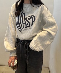 【低身長サイズあり】ショート丈ハートモチーフ裏起毛スウェット