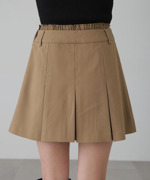 FREE'S MART(フリーズマート)の「◆ダブルウエストプリーツミニスカート(スカート・レディース・ブラック/ベージュ・SMALL/MEDIUM)」の5枚目の写真