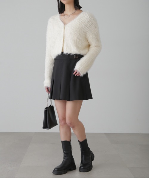 FREE'S MART(フリーズマート)の「◆ダブルウエストプリーツミニスカート(スカート・レディース・ブラック/ベージュ・SMALL/MEDIUM)」の12枚目の写真