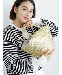 Te chichi | ラメ巾着スパンコールカゴバッグ(ハンドバッグ)