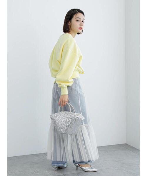 Te chichi（テチチ）の「ラメ巾着スパンコールカゴバッグ（ハンドバッグ・レディース・シルバー/ゴールド・F）」の6枚目の写真