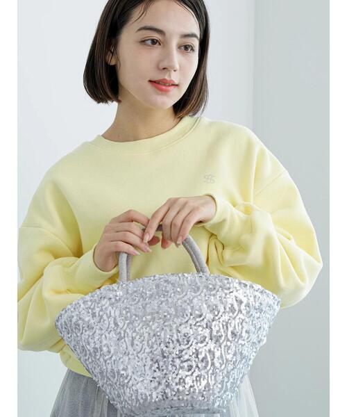 Te chichi（テチチ）の「ラメ巾着スパンコールカゴバッグ（ハンドバッグ・レディース・シルバー/ゴールド・F）」の8枚目の写真