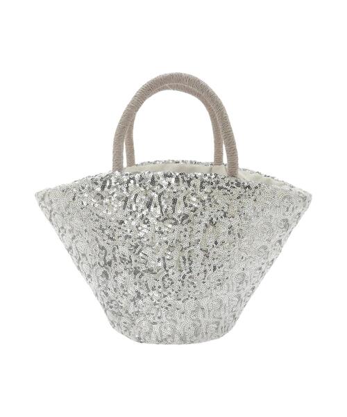 Te chichi（テチチ）の「ラメ巾着スパンコールカゴバッグ（ハンドバッグ・レディース・シルバー/ゴールド・F）」の14枚目の写真