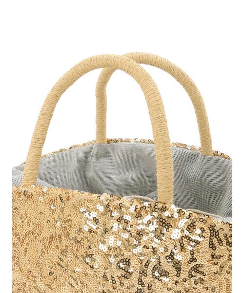 Te chichi（テチチ）の「ラメ巾着スパンコールカゴバッグ（ハンドバッグ・レディース・シルバー/ゴールド・F）」の18枚目の写真