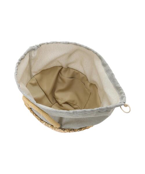 Te chichi（テチチ）の「ラメ巾着スパンコールカゴバッグ（ハンドバッグ・レディース・シルバー/ゴールド・F）」の19枚目の写真