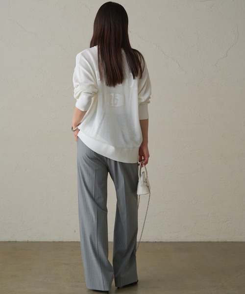 LOUNGEDRESS（ラウンジドレス）の「2WAYロゴニット（ニット/セーター・レディース・ブラック/オフホワイト/オレンジ・FREE）」の6枚目の写真