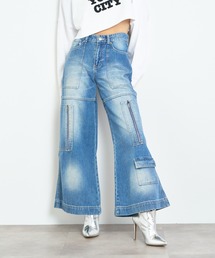 ANNA SUI NYC | ANNA SUI NYC ZIPワイドデニム(デニムパンツ)