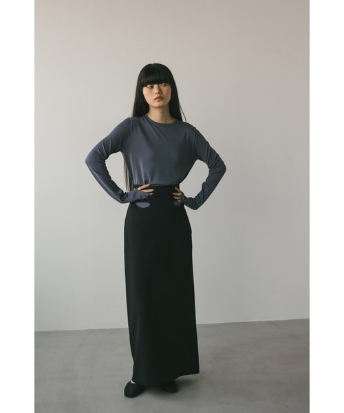 STYLEMIXER（スタイルミキサー）の「スリットスリーブニット（ニット/セーター・レディース・アイボリー/ピンク/チャコールグレー/サックスブルー・FREE）」の14枚目の写真