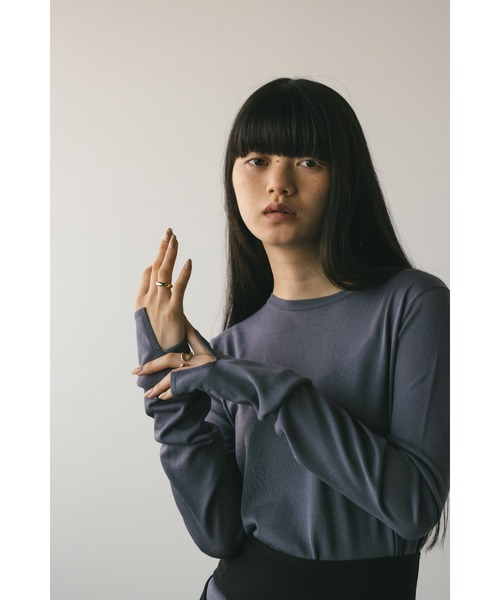 STYLEMIXER（スタイルミキサー）の「スリットスリーブニット（ニット/セーター・レディース・アイボリー/ピンク/チャコールグレー/サックスブルー・FREE）」の15枚目の写真