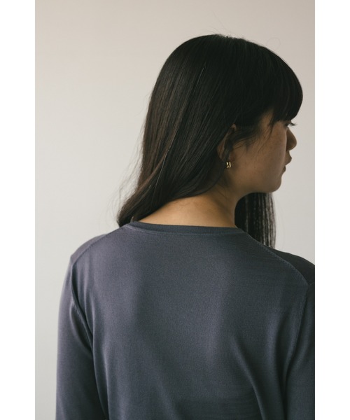 STYLEMIXER（スタイルミキサー）の「スリットスリーブニット（ニット/セーター・レディース・アイボリー/ピンク/チャコールグレー/サックスブルー・FREE）」の18枚目の写真