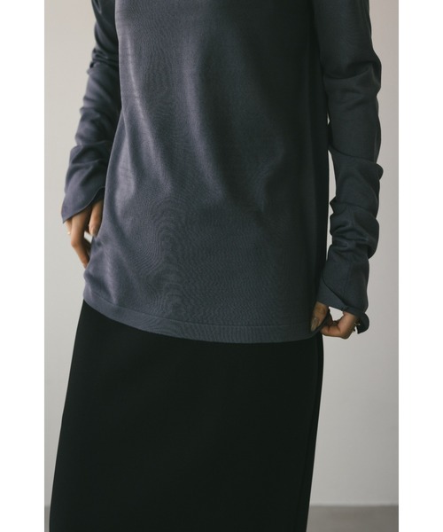 STYLEMIXER（スタイルミキサー）の「スリットスリーブニット（ニット/セーター・レディース・アイボリー/ピンク/チャコールグレー/サックスブルー・FREE）」の20枚目の写真