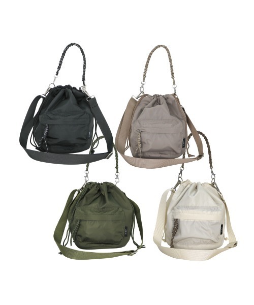 salle de bal(サルデバル)の「polka polka / ポルカポルカ コード編み巾着ショルダー 巾着バッグ CODESHOULDER SDI(ショルダーバッグ・レディース・ベージュ/ブラック/アイボリー/カーキ・FREE)」の12枚目の写真