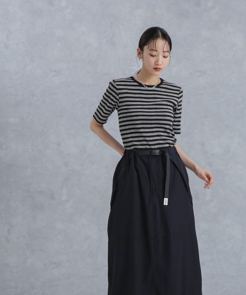 NANO universe(ナノユニバース)の「Robert P. Miller/別注 Prib H/S Crew Tee(Tシャツ/カットソー・レディース・ブラック/アイボリー/ライトブルー・FREE)」の8枚目の写真