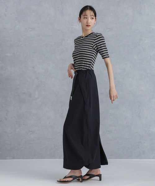 NANO universe(ナノユニバース)の「Robert P. Miller/別注 Prib H/S Crew Tee(Tシャツ/カットソー・レディース・ブラック/アイボリー/ライトブルー・FREE)」の9枚目の写真