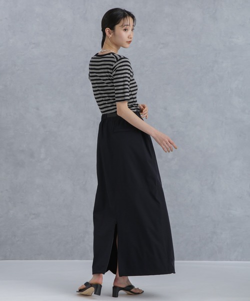 NANO universe(ナノユニバース)の「Robert P. Miller/別注 Prib H/S Crew Tee(Tシャツ/カットソー・レディース・ブラック/アイボリー/ライトブルー・FREE)」の10枚目の写真