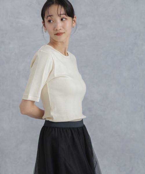 NANO universe(ナノユニバース)の「Robert P. Miller/別注 Prib H/S Crew Tee(Tシャツ/カットソー・レディース・ブラック/アイボリー/ライトブルー・FREE)」の12枚目の写真