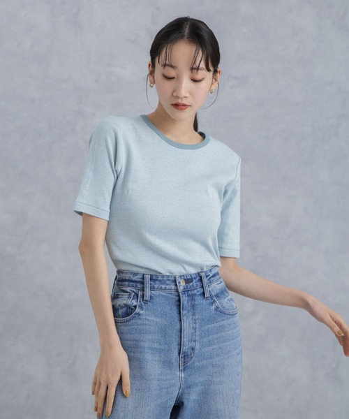 NANO universe(ナノユニバース)の「Robert P. Miller/別注 Prib H/S Crew Tee(Tシャツ/カットソー・レディース・ブラック/アイボリー/ライトブルー・FREE)」の18枚目の写真