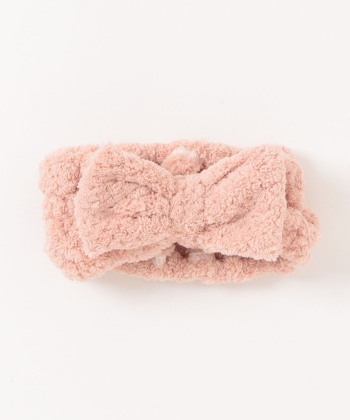 VIBGYOR Women（ヴィブジョー　ウィメン）の「【float】ふわふわ もこもこ リボン くすみカラー ヘアバンド（ヘアバンド・レディース・ブラウン/ピンク/ベージュ/グレイッシュベージュ/オフホワイト・FREE）」の14枚目の写真