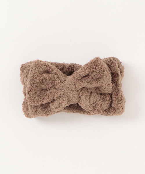 VIBGYOR Women（ヴィブジョー　ウィメン）の「【float】ふわふわ もこもこ リボン くすみカラー ヘアバンド（ヘアバンド・レディース・ブラウン/ピンク/ベージュ/グレイッシュベージュ/オフホワイト・FREE）」の13枚目の写真