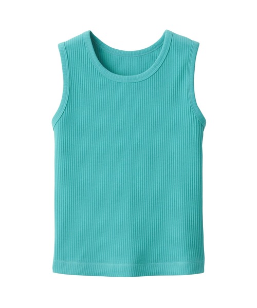 無印良品（ムジルシリョウヒン）の「婦人　ランダムリブタンクトップ（タンクトップ・レディース・オフホワイト/ライトグレー系2/ライトグリーン/ベージュ系1/オレンジ/ブラック・XL/L/M/S/XS）」の11枚目の写真