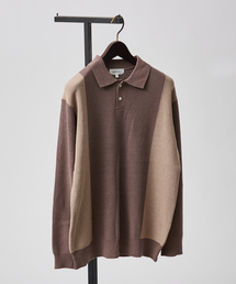 ABAHOUSE | バイカラー 片畦 ニットポロシャツ(ニット/セーター)