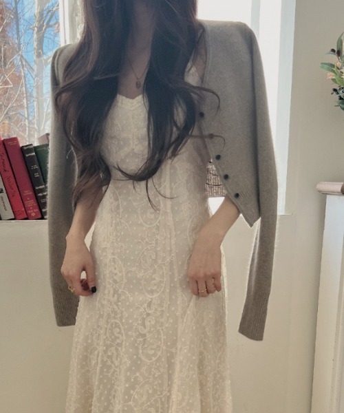 FREE STYLISTS（フリー スタイリスト）の「YUGA_YGMC  レース キャミソールワンピース（ワンピース・レディース・オフホワイト/ブラック・M/S）」の7枚目の写真