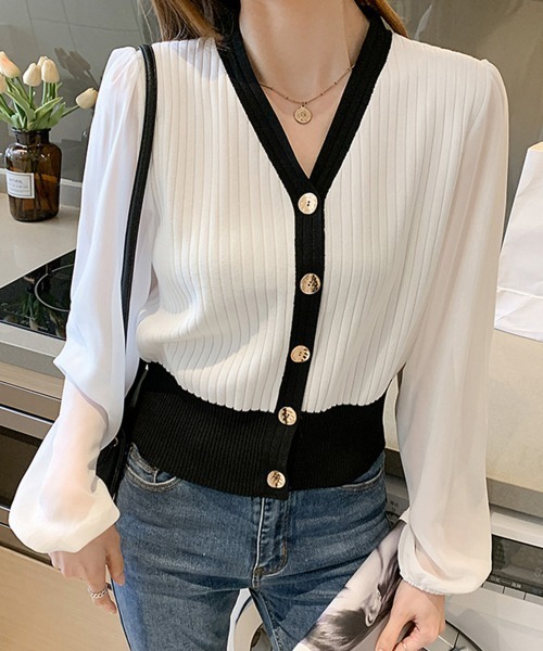 Miniministore(ミニミニストア)の「レディース ニットトップス 韓国風 秋服(ニット/セーター・レディース・ホワイト/ベージュ/ブラック・FREE)」の11枚目の写真