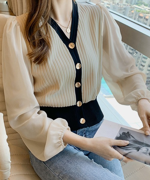 Miniministore(ミニミニストア)の「レディース ニットトップス 韓国風 秋服(ニット/セーター・レディース・ホワイト/ベージュ/ブラック・FREE)」の17枚目の写真