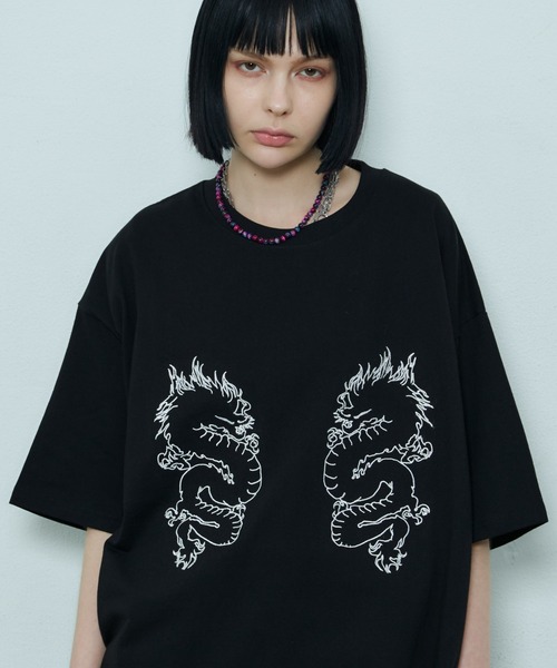 AIVER(アイバー)の「AIVER ドラゴン刺繍S/S TEE(Tシャツ/カットソー・メンズ・ブラック/アッシュグレー/ホワイト・SMALL/MEDIUM/LARGE)」の17枚目の写真