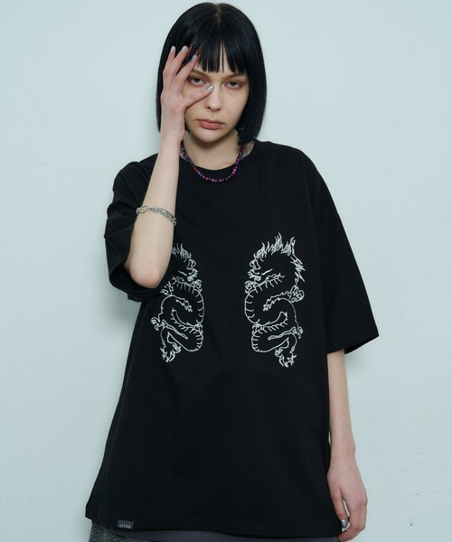AIVER(アイバー)の「AIVER ドラゴン刺繍S/S TEE(Tシャツ/カットソー・メンズ・ブラック/アッシュグレー/ホワイト・SMALL/MEDIUM/LARGE)」の13枚目の写真