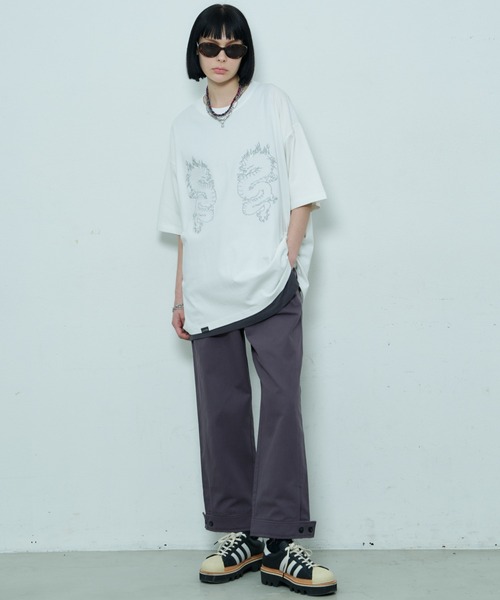 AIVER(アイバー)の「AIVER ドラゴン刺繍S/S TEE(Tシャツ/カットソー・メンズ・ブラック/アッシュグレー/ホワイト・SMALL/MEDIUM/LARGE)」の9枚目の写真