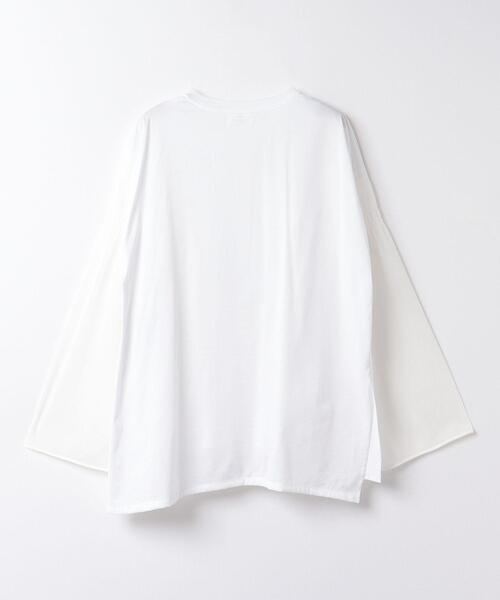 LANVIN en Bleu(ランバンオンブルー)の「チュールシャーリングスリーブカットソー(Tシャツ/カットソー・レディース・ブラック/オフホワイト・38)」の11枚目の写真