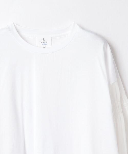 LANVIN en Bleu(ランバンオンブルー)の「チュールシャーリングスリーブカットソー(Tシャツ/カットソー・レディース・ブラック/オフホワイト・38)」の12枚目の写真