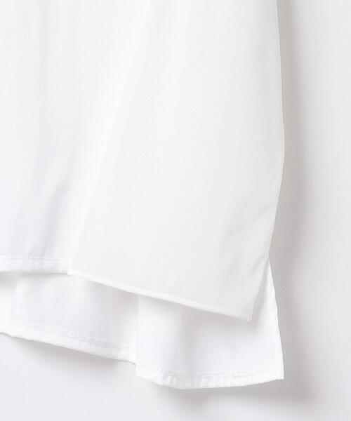 LANVIN en Bleu(ランバンオンブルー)の「チュールシャーリングスリーブカットソー(Tシャツ/カットソー・レディース・ブラック/オフホワイト・38)」の13枚目の写真