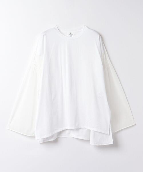 LANVIN en Bleu(ランバンオンブルー)の「チュールシャーリングスリーブカットソー(Tシャツ/カットソー・レディース・ブラック/オフホワイト・38)」の15枚目の写真