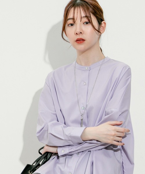 Jayro（ジャイロ）の「TCスパンバックキャザーブラウス（シャツ/ブラウス・レディース・ホワイト系その他2/オフホワイト/ブルー/ラベンダー/ホワイト系その他・FREE）」の5枚目の写真