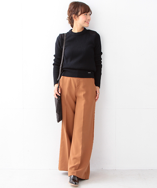 PANTS...（パンツ）の「Ray BEAMS / サイドフリンジパンツ（その他パンツ・レディース・ブラック/カーキ・1/0）」の18枚目の写真