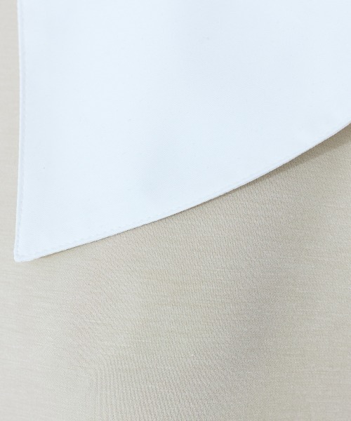 marun（マルン）の「＜大きいサイズ＞ ビッグカラーワンピース marun（ワンピース・レディース・ブラック/ベージュ・L/LL/3L/4L/5L）」の12枚目の写真