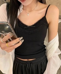 Mini ribbon lace top camisole