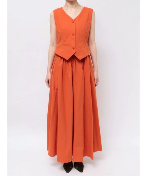 LAGUNAMOON（ラグナムーン）の「ベストコンビワンピース（ワンピース・レディース・チャコールグレー/オレンジ・SMALL/MEDIUM）」の5枚目の写真