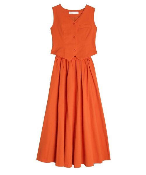 LAGUNAMOON（ラグナムーン）の「ベストコンビワンピース（ワンピース・レディース・チャコールグレー/オレンジ・SMALL/MEDIUM）」の16枚目の写真