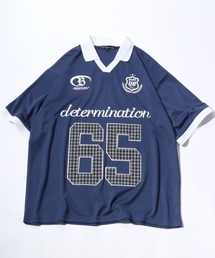 Salong hameu（サロン ハミュー）の「2026夏 再入荷! ゲームシャツ サッカーユニフォームデザイン 襟付きTシャツ フットボールT ユニセックス（Tシャツ/カットソー）」