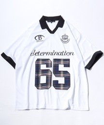 Salong hameu（サロン ハミュー）の「2026夏 再入荷! ゲームシャツ サッカーユニフォームデザイン 襟付きTシャツ フットボールT ユニセックス（Tシャツ/カットソー）」