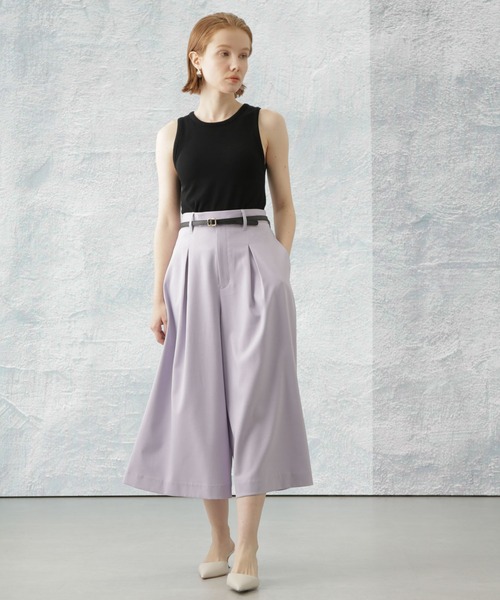 Apo(s)ture(アポスチャー)の「KATY-002/ツイルインバータックミディキュロットパンツ(その他パンツ・レディース・ベージュ/パープル/ブラック/グレー・L/M/XL/XS/S)」の1枚目の写真