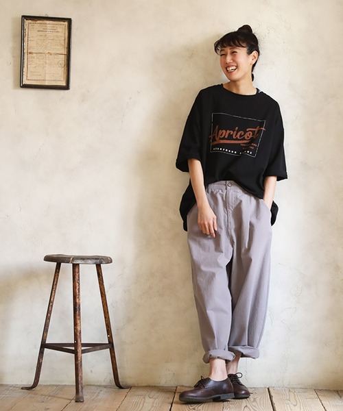 soulberry（ソウルベリー）の「ちょっぴり大人のグラフィックT-shirts アプリコット（Tシャツ/カットソー・レディース・ブラック/キャメル・4L/M/L/LL/3L）」の7枚目の写真