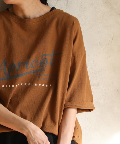 soulberry（ソウルベリー）の「ちょっぴり大人のグラフィックT-shirts アプリコット（Tシャツ/カットソー・レディース・ブラック/キャメル・4L/M/L/LL/3L）」の10枚目の写真