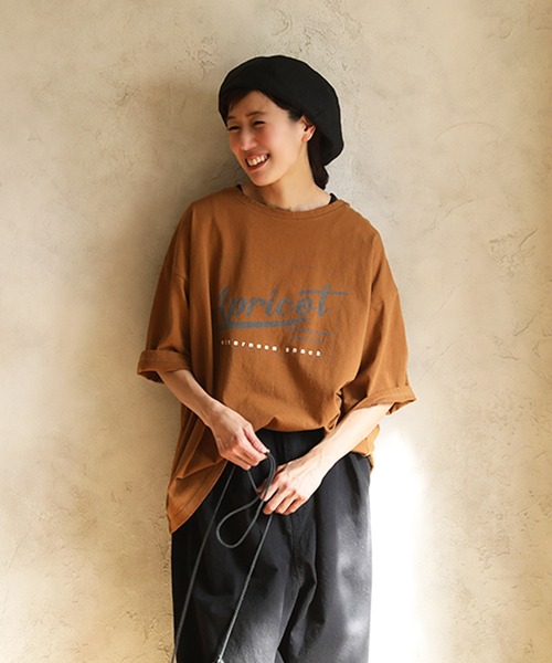 soulberry（ソウルベリー）の「ちょっぴり大人のグラフィックT-shirts アプリコット（Tシャツ/カットソー・レディース・ブラック/キャメル・4L/M/L/LL/3L）」の15枚目の写真