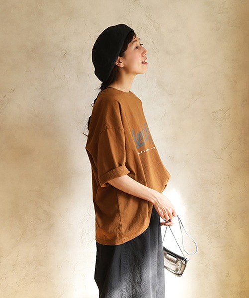 soulberry（ソウルベリー）の「ちょっぴり大人のグラフィックT-shirts アプリコット（Tシャツ/カットソー・レディース・ブラック/キャメル・4L/M/L/LL/3L）」の16枚目の写真