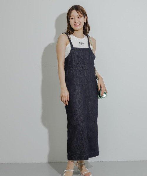 SENSE OF PLACE by URBAN RESEARCH（センスオブプレイスバイアーバンリサーチ）の「『別注』Lee×SENSE OF PLACE　デニムキャミワンピース（ワンピース・レディース・ライトインディゴブルー/ワンウォッシュ・S/ONE）」の14枚目の写真